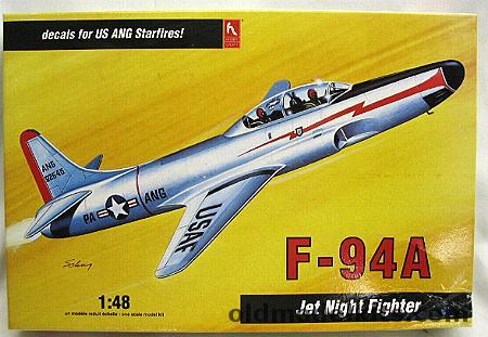 Hobby Craft 1/48 Lockheed F-94A Starfire - PA ANG or USAF Decals, HC1597 plastic model kit